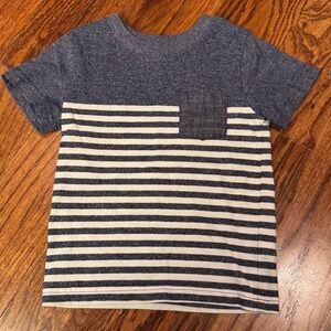 Cat & Jack Navy and White Striped Tee